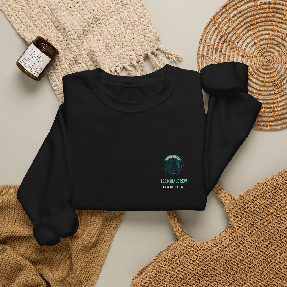 TerminalBrew — Brew. Build. Repeat. Night Shift Crewneck