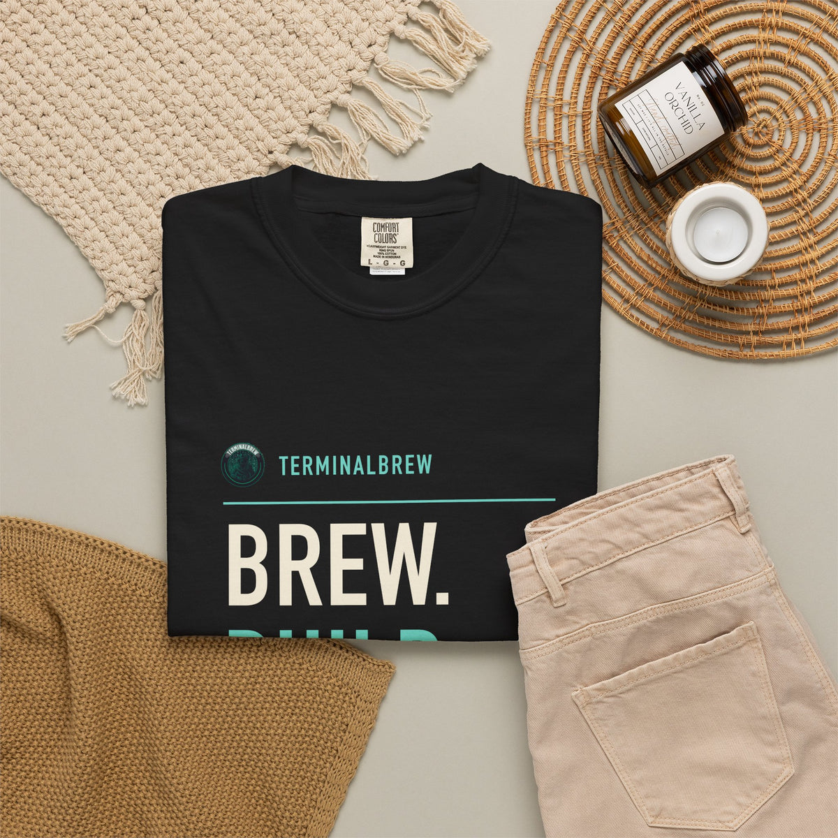 TerminalBrew — Brew. Build. Repeat. Statement Tee